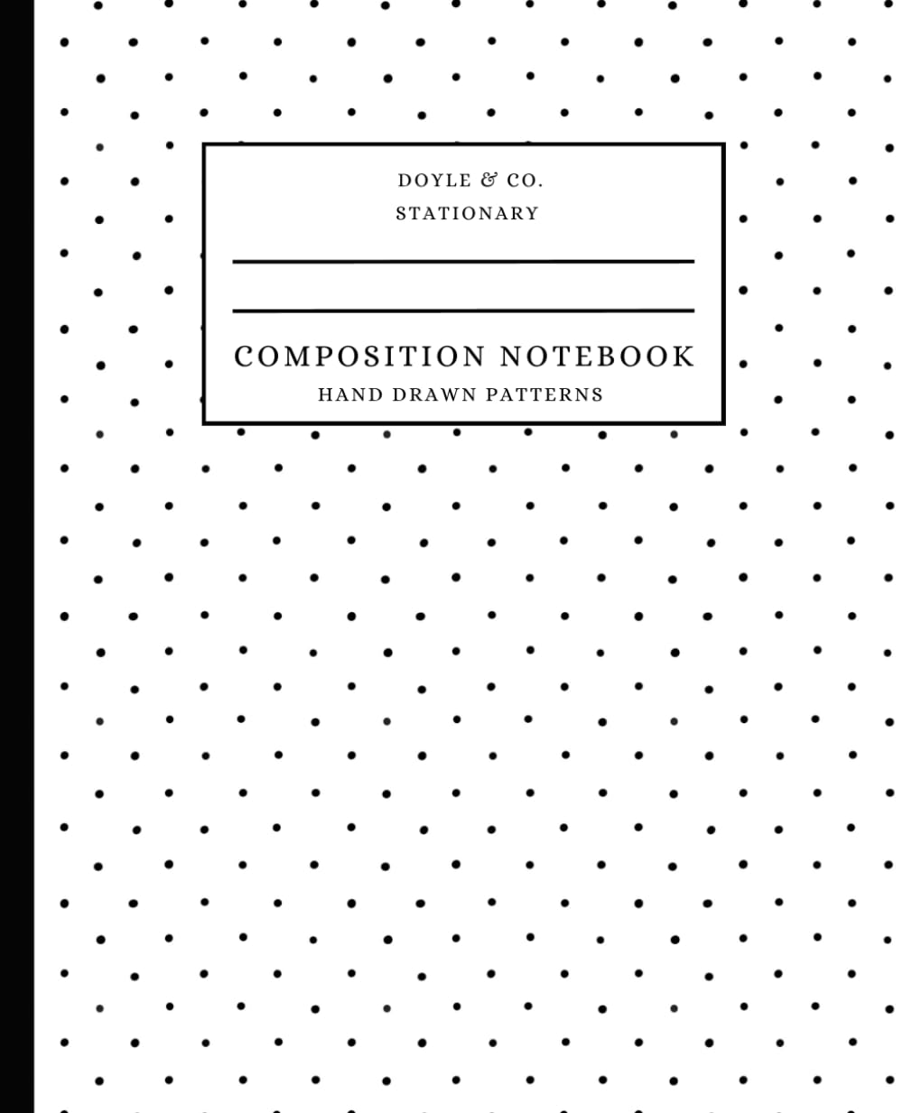 Composition Notebook: Simple Black Polka Dot Cover