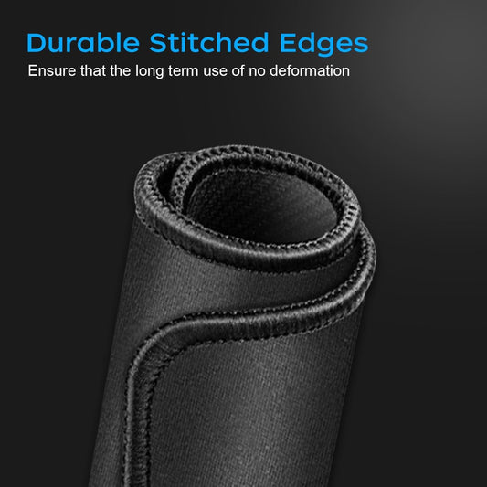 3 Pack Standard Mouse Pad with Stitched Edges, 10.3 x 8.3 in Black | Anti-Fray Stitched Edges,Smooth Lycra Surface,Non-Slip Rubber Base,Machine Washable and Fade-resistant,Suitable for All Mouse