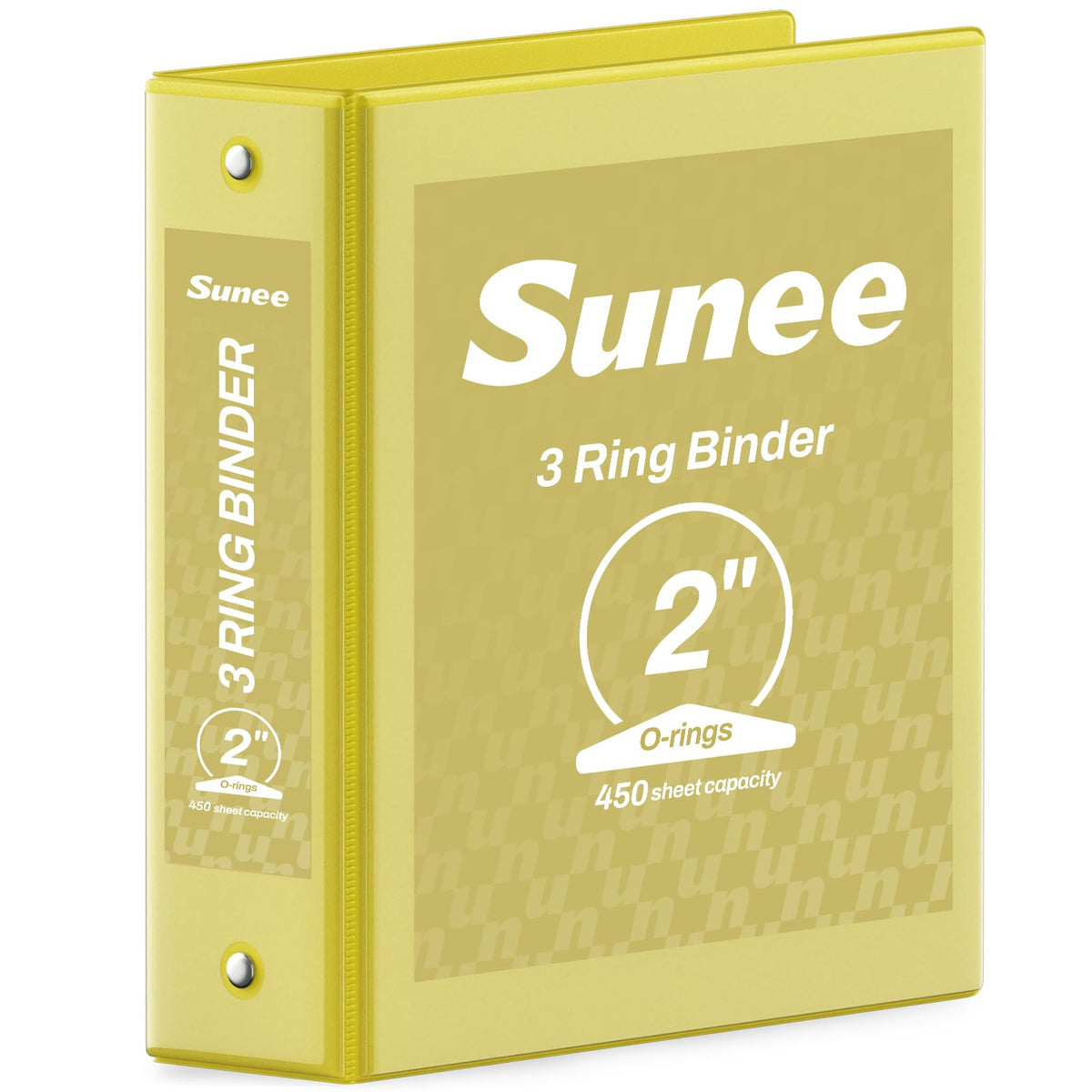 SUNEE 3 Ring Binder 1 Inch Pink 1 Pack, Holds 175 Sheets of Letter Paper, Clear View 1" Three Ring PVC-Free (Fit 8.5x11 Inches) for School or Office Supplies