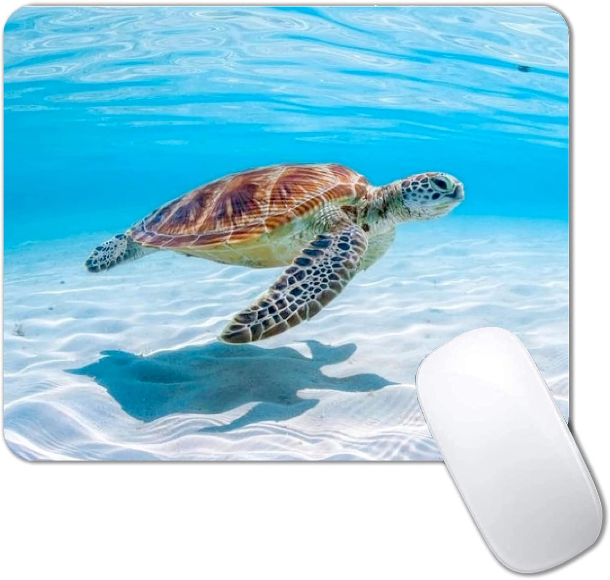 Beach Sunset Mouse Pad,Cute Mouse pad,Custom Small Mouse Pads with Designs,Portable Office Non-Slip Rubber Base Wireless Mouse Pad for Laptop