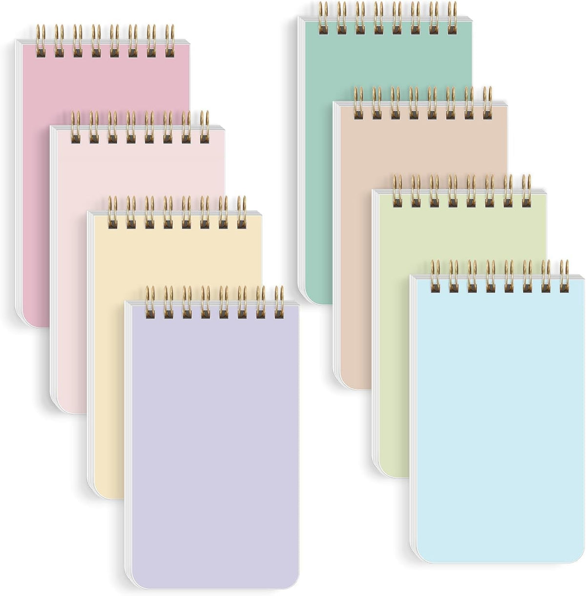 SKYDUE Small Notebooks, Cute 3x5 Pocket Notepads, Mini Spiral Notebook with Lined Pages Nursing School Essentials, School Office Supplies Set Of 8