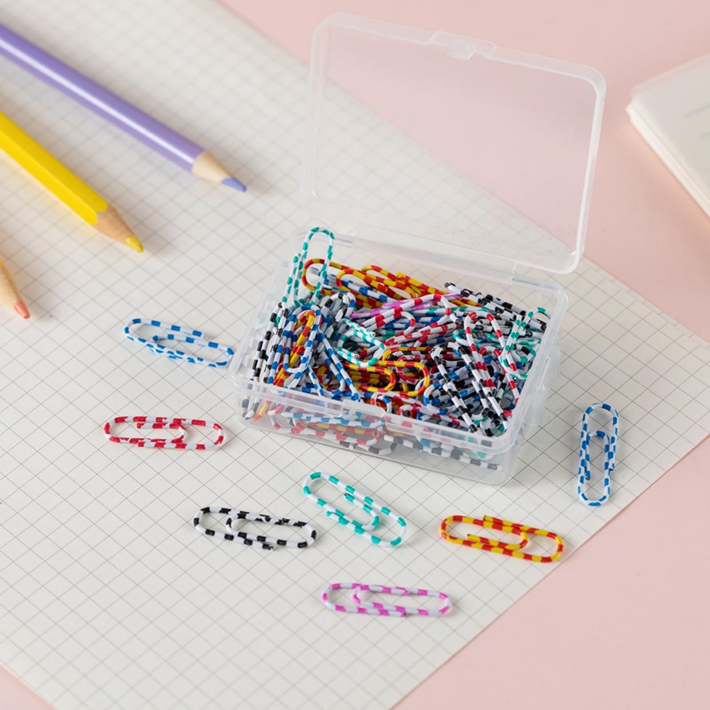 50PCS 1.1inch Paper Clips Colorful,Durable and Rustproof, Stainless Steel Paper Clips Small, Paperclips Office for Teacher Supplies School