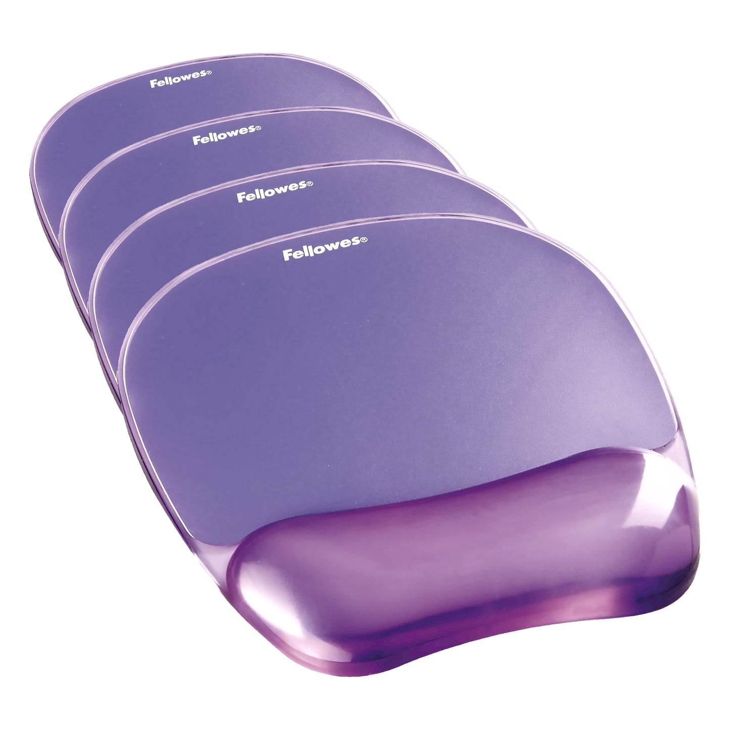 Fellowes Crystals Gel Mouse Pad with Wrist Rest - Purple (91441)