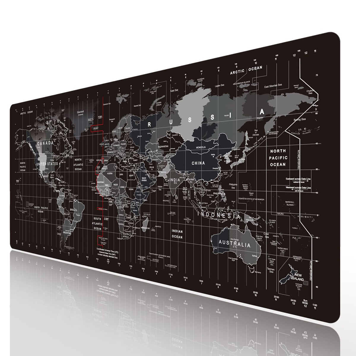 Black Topographic Large Gaming Mouse Pad Extended XXL(900 * 400 * 3MM) Mouse Mat Long Desk Pad with Stitched Edges for Keyboard Home Office Gaming Work Big Desk Mat