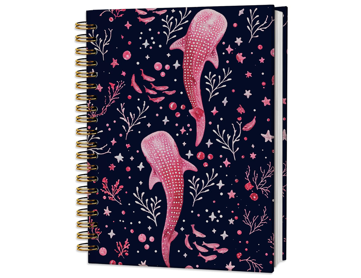 Whale Shark Notebook, Whale Shark Marine Biology Gifts for Women Girls Kids, Ocean Animal Spiral Notebook Journal for School Office Supplies, 5.5x8.3 Inch