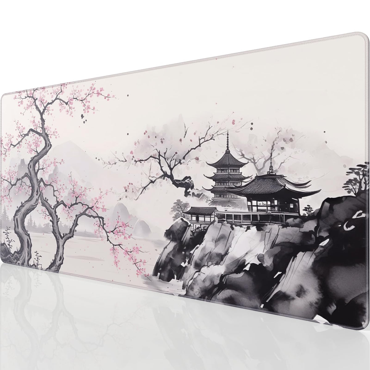 KTRIO Large Gaming Mouse Pad Desk Mat for Gamer, 31.5" x 11.8", Black, XL | Extended Size Design, Superior Micro-Weave Cloth, Non-Slip Rubber Base, Durable Stitched Edges, Water-Resistant Coating