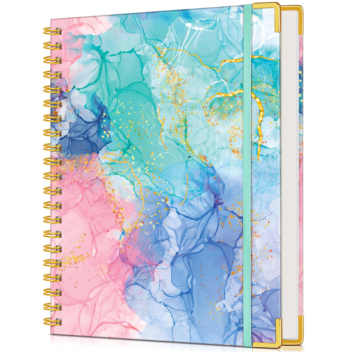 Lined Spiral Notebook Journal for Women, 150 Pages Cute Notebooks 5.75” x 8.38”, A5 Hardcover Spiral Journals with 100 GSM Thick Paper, College Ruled Notebook for Writing Work School, Autumn Tree