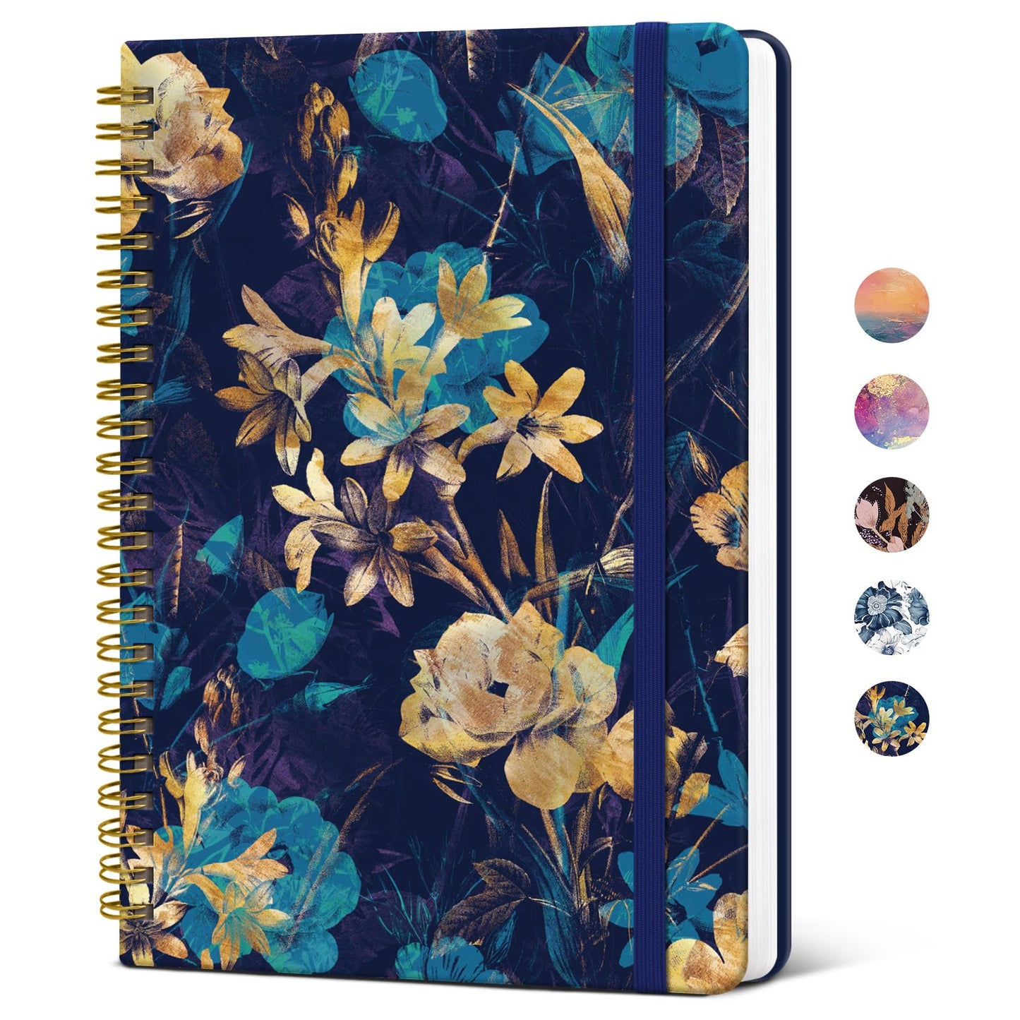 ZOTIA Lined Spiral Notebook for Work Hardcover Spiral Journal College Ruled | Purple, 5.7" x 7.9" Spiral Journals for Writing, Work Notebooks, Note taking and Office School Supplies, 140 Pages