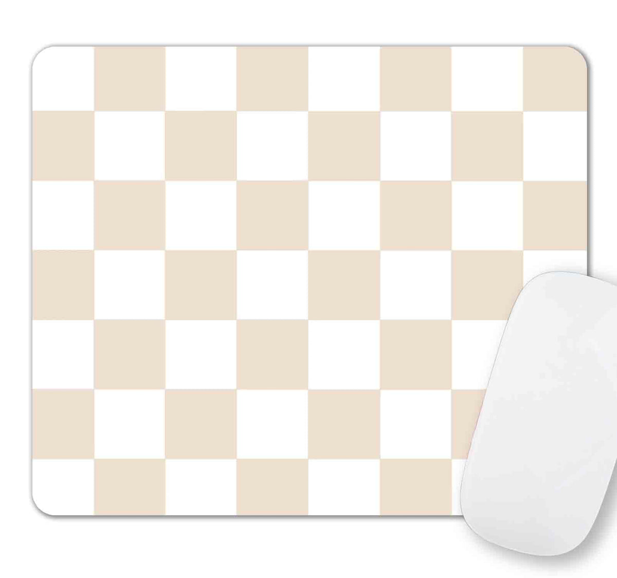 Cute Colorful Checkered Mouse Pad, Retro Purple Pink Blue Green Mousepad, Square Aesthetic Mice Pad Perfect Design for Gaming, Computer,Laptop, Office Work, Non-Slip Rubber Mouse Mat, 9.5x7.9 inch