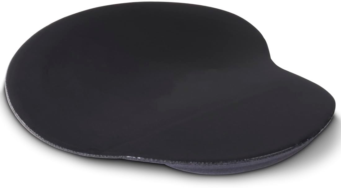 Hama Ergo Mouse Pad - 2-in-1 Desk Mat with Integrated Wrist Rest, Non-Slip Bottom - Black