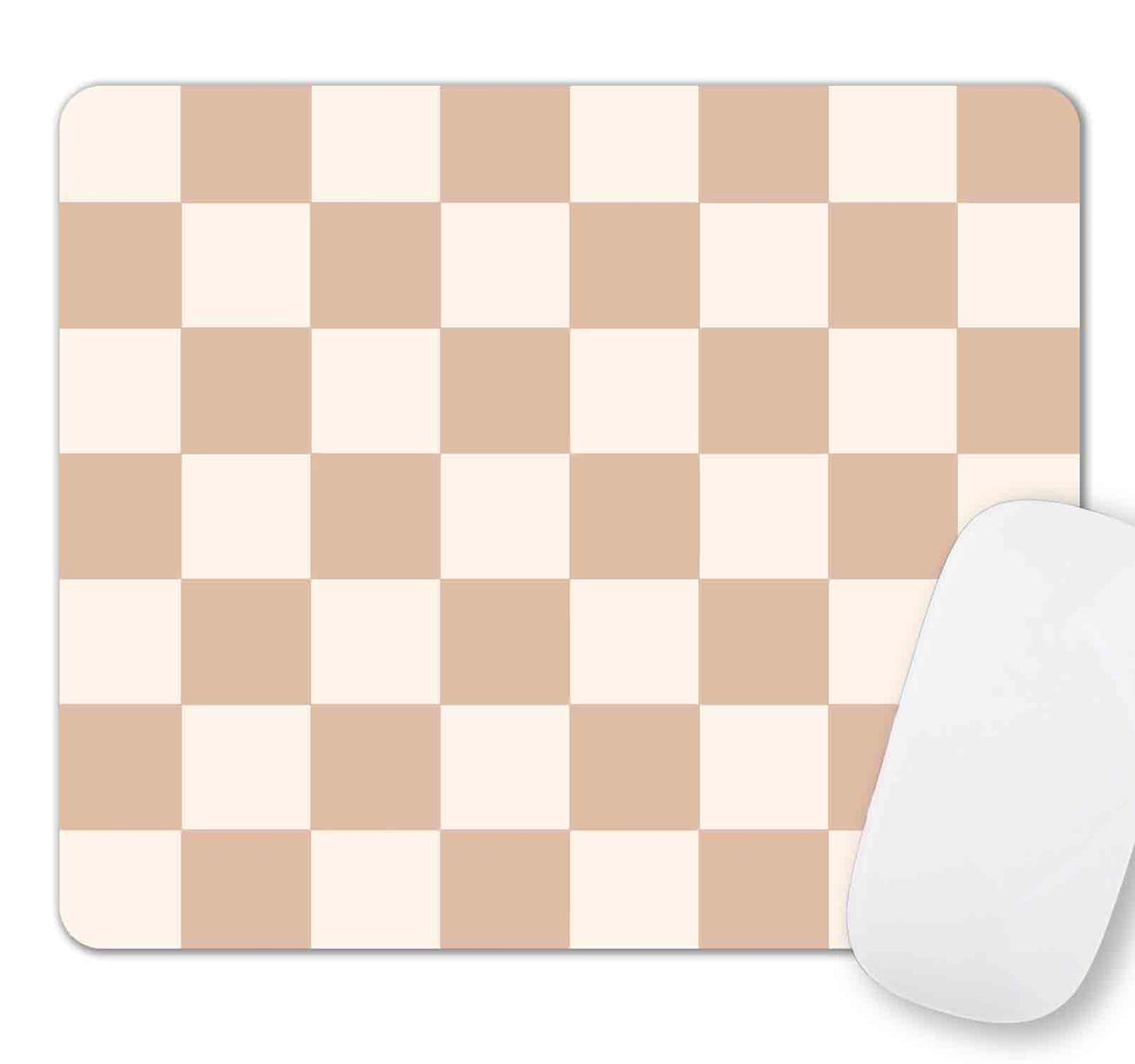 Cute Colorful Checkered Mouse Pad, Retro Purple Pink Blue Green Mousepad, Square Aesthetic Mice Pad Perfect Design for Gaming, Computer,Laptop, Office Work, Non-Slip Rubber Mouse Mat, 9.5x7.9 inch