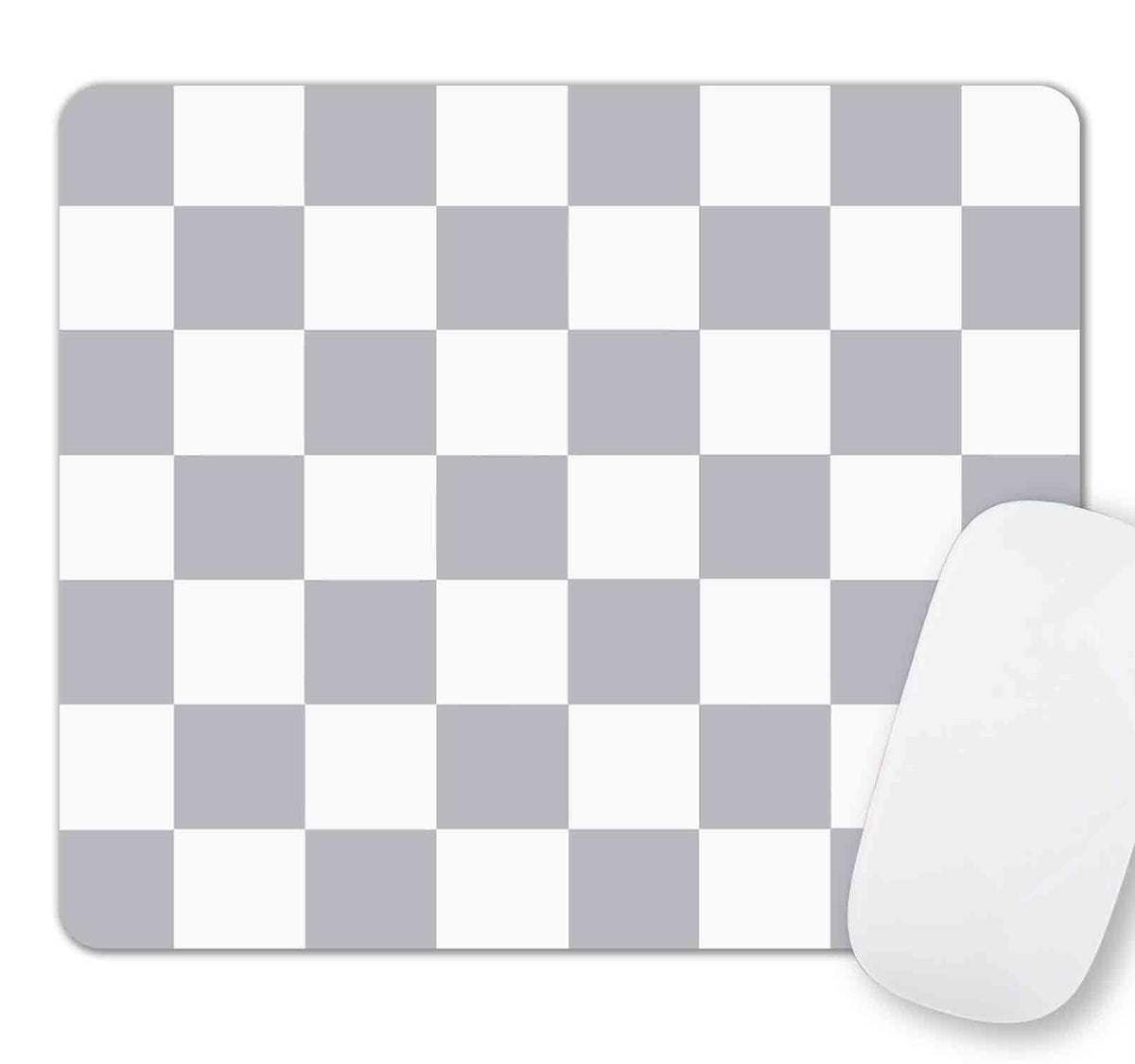 Cute Colorful Checkered Mouse Pad, Retro Purple Pink Blue Green Mousepad, Square Aesthetic Mice Pad Perfect Design for Gaming, Computer,Laptop, Office Work, Non-Slip Rubber Mouse Mat, 9.5x7.9 inch