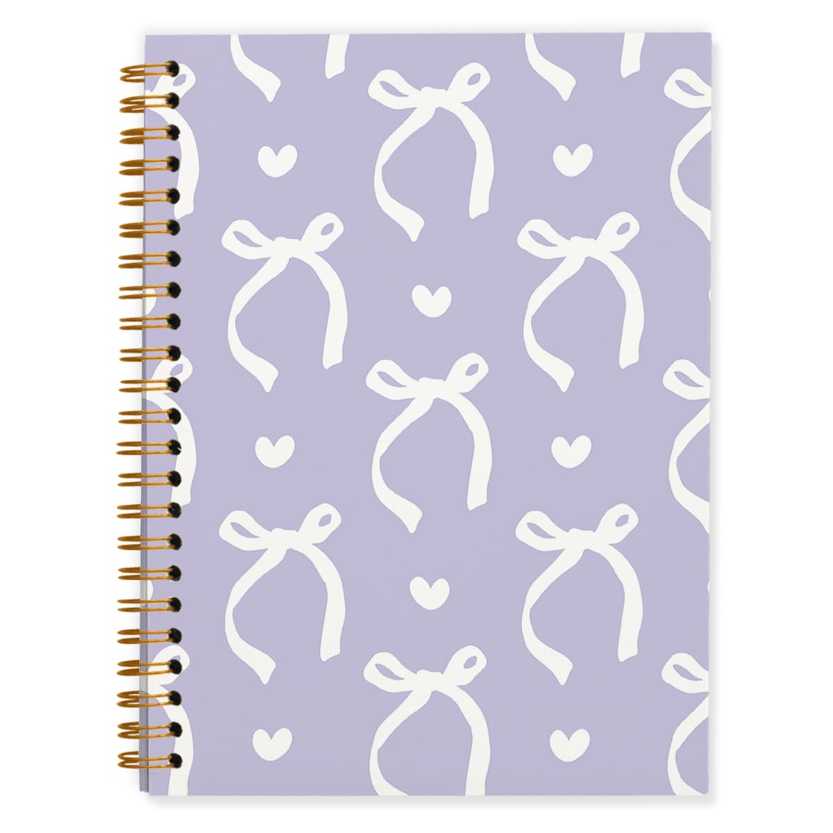 QUICQOD Cute Pink Bow Spiral Notebook Journal for Teen Girls, 5.5x8.3 Inch | Coquette Pink School Supplies for Girls, Preppy Hardcover Journal for Women, Lined Notebook for Note Taking Daily Writing