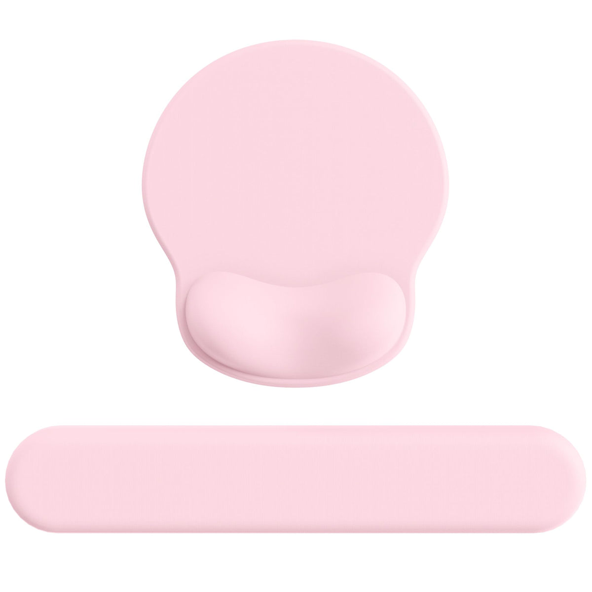 Mouse Pad with Wrist Rest for Desktop Large Ergonomic Mouse Mat(Light Pink) | 10.6''L x 9''W Size, Gel Wrist Support, Non-slip Base, Washable Surface, Laptop Mousepad