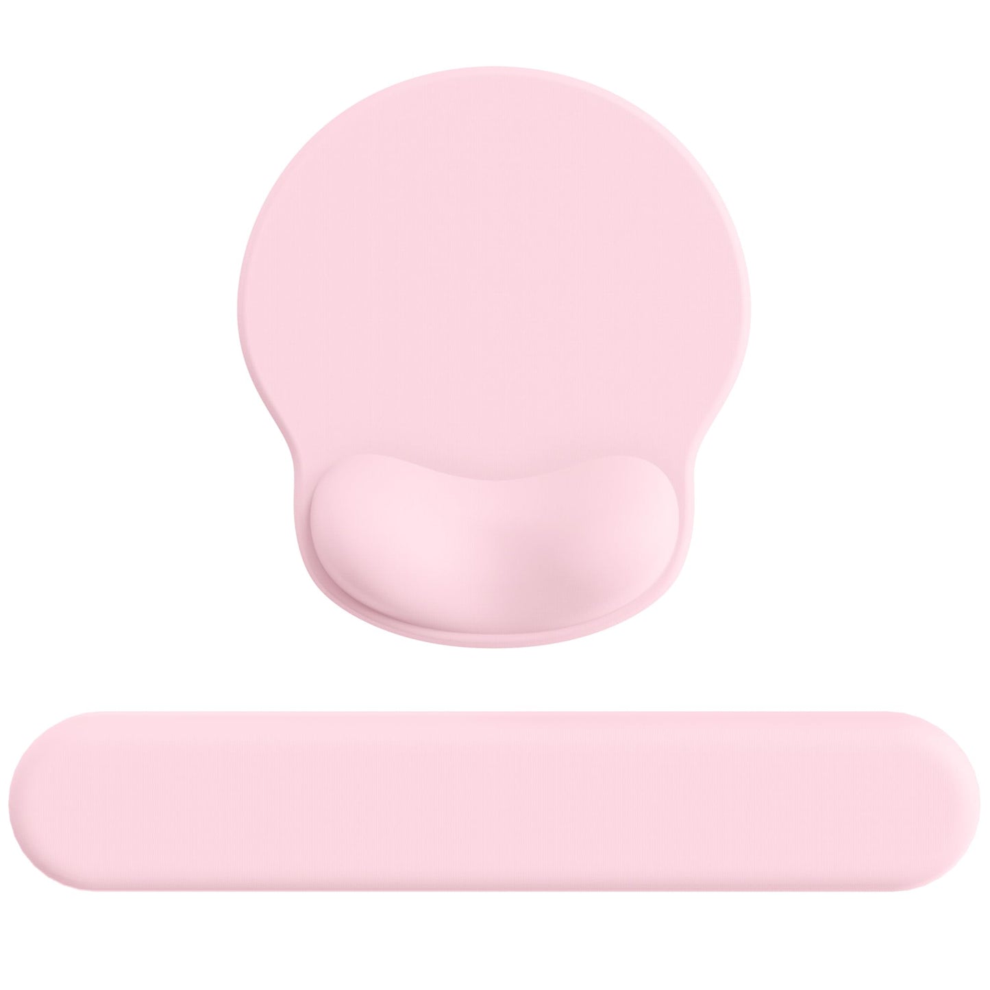 Mouse Pad with Wrist Rest for Desktop Large Ergonomic Mouse Mat(Light Pink) | 10.6''L x 9''W Size, Gel Wrist Support, Non-slip Base, Washable Surface, Laptop Mousepad