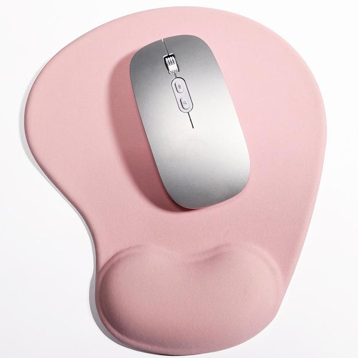 Ergonomic Mouse Pad with Wrist Rest, Gel Wrist Support Mousepad, Pain Relief Laptop Computer Mouse Pad, Non-Slip Mouse Pads for Office & Home (Black, 9.5 x 8.3 in)