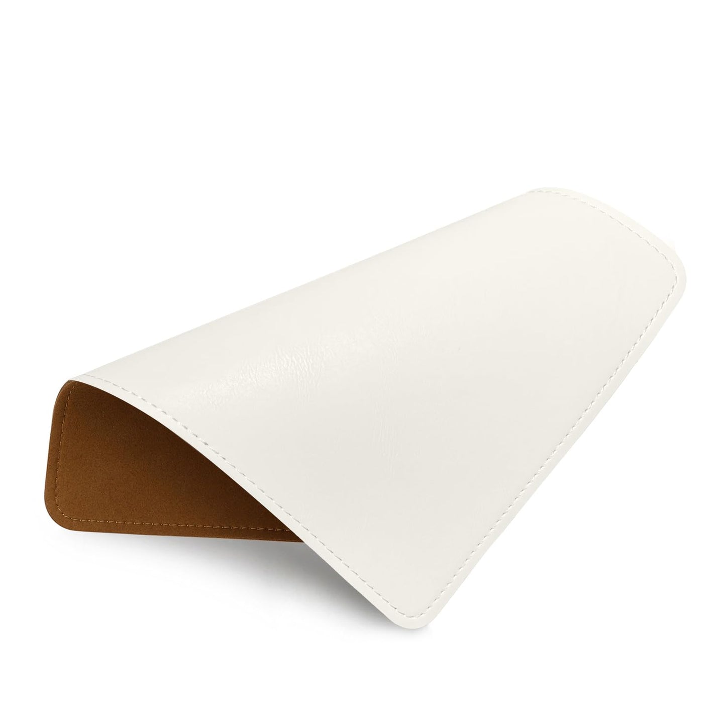 Mouse Pad, PU Mouse Pad，Leather Mouse Pad with Stitched Edge Micro-Fiber Base with Non-Slip Waterproof，Mouse Pad for Computers，Laptop, 8x11Inch (Caramel Brown)