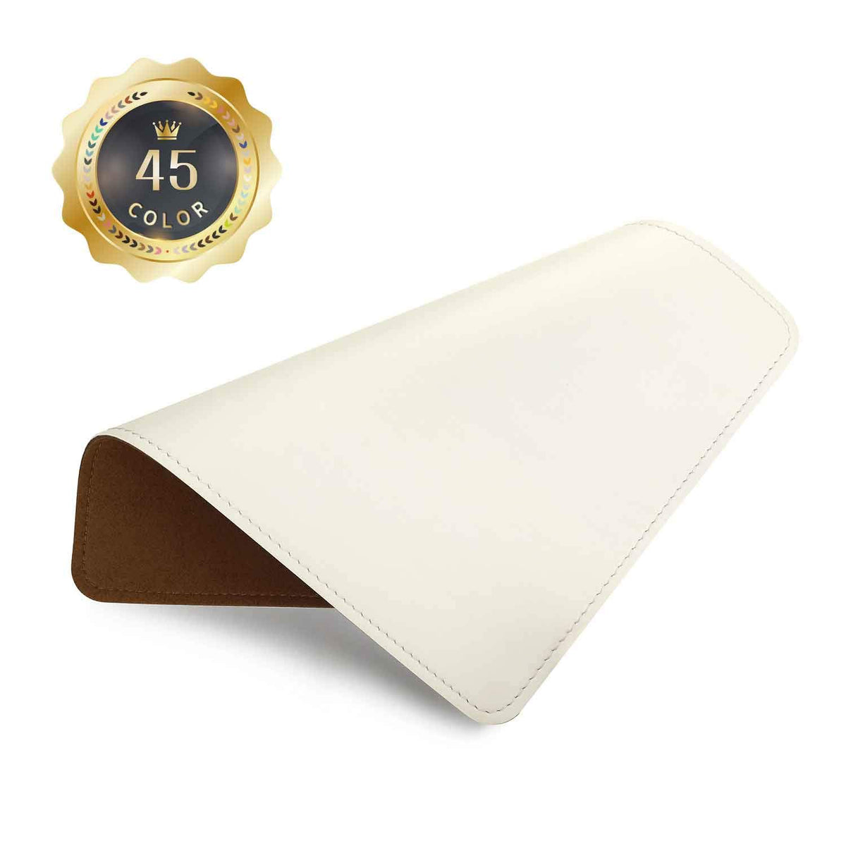 Mouse Pad, PU Mouse Pad，Leather Mouse Pad with Stitched Edge Micro-Fiber Base with Non-Slip Waterproof，Mouse Pad for Computers，Laptop, 8x11Inch (Caramel Brown)