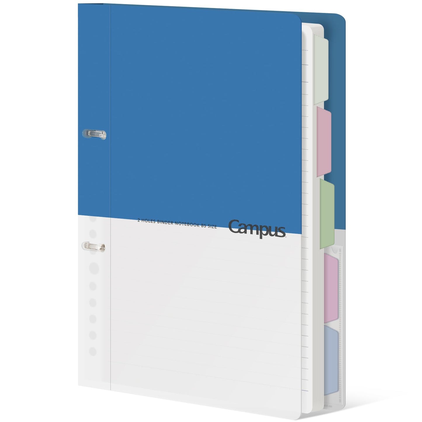 KOKUYO 5 Subject Spiral Notebook Journal, Campus 110 Sheets B5 Refillable Notebook with Dividers Tabs, 6mm Dot Lined Binder Notebook for Work School Note Taking. 9" x 10.5", Yellow