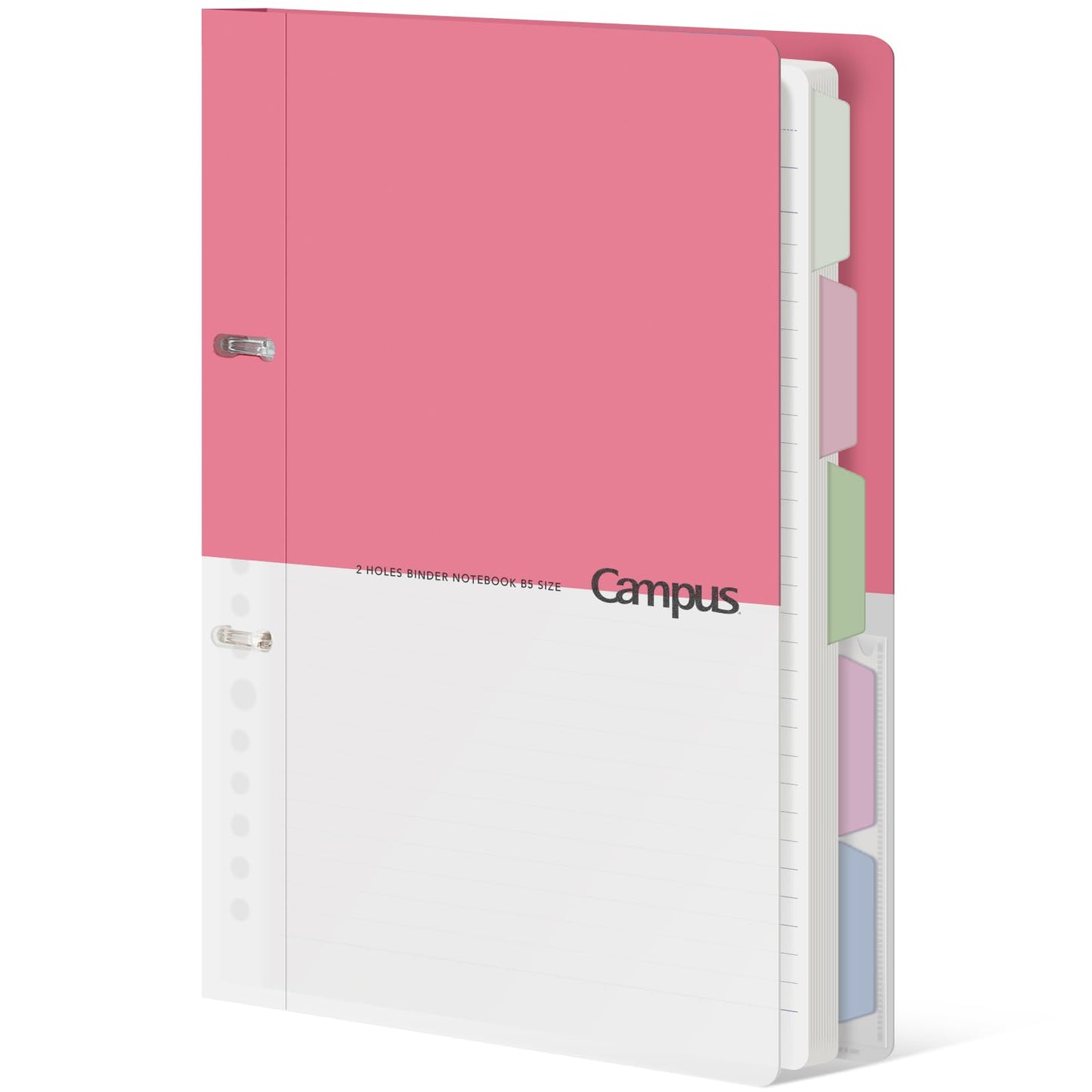 KOKUYO 5 Subject Spiral Notebook Journal, Campus 110 Sheets B5 Refillable Notebook with Dividers Tabs, 6mm Dot Lined Binder Notebook for Work School Note Taking. 9" x 10.5", Yellow