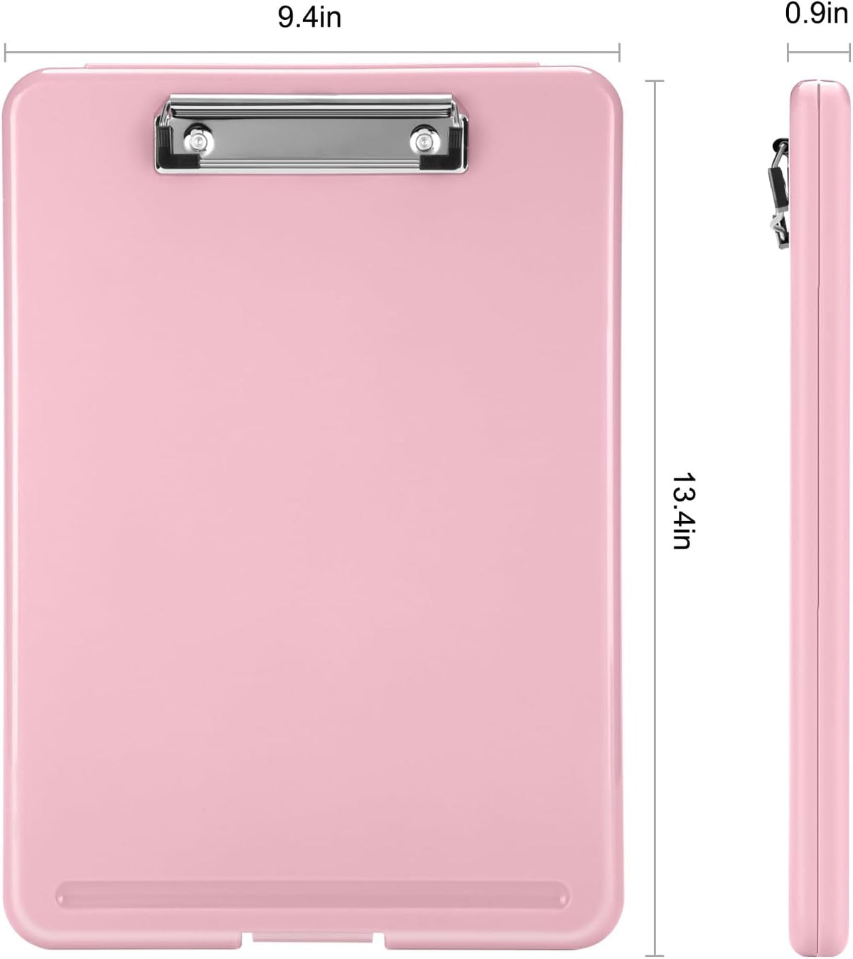 Sooez Clipboard with Storage, Plastic Nursing Clip Board, 8.5" x 11", Work | Sturdy Clipboards Foldable, Cute Hanging Clip Board Case, Teacher, Classroom Must Haves, Office School Supplies, Women & Men