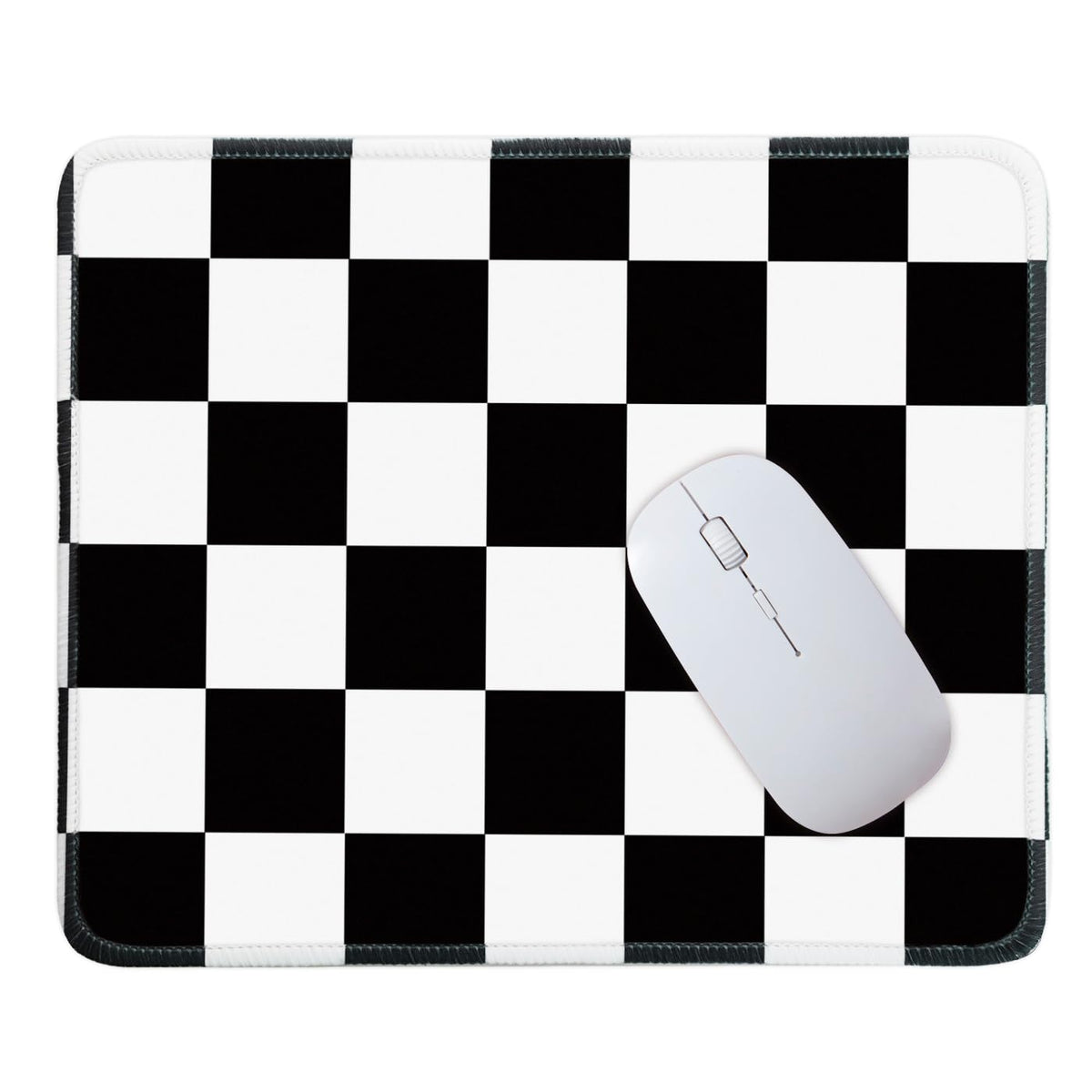 Mouse Pad for Desk with Stitched Edge, Premium Cute Washable Mouse Pads. Computer Mousepad with Non-Slip Rubber Base, Mousepads for Laptop, 9.25x7.75x0.12 inch (Pink Stripes)