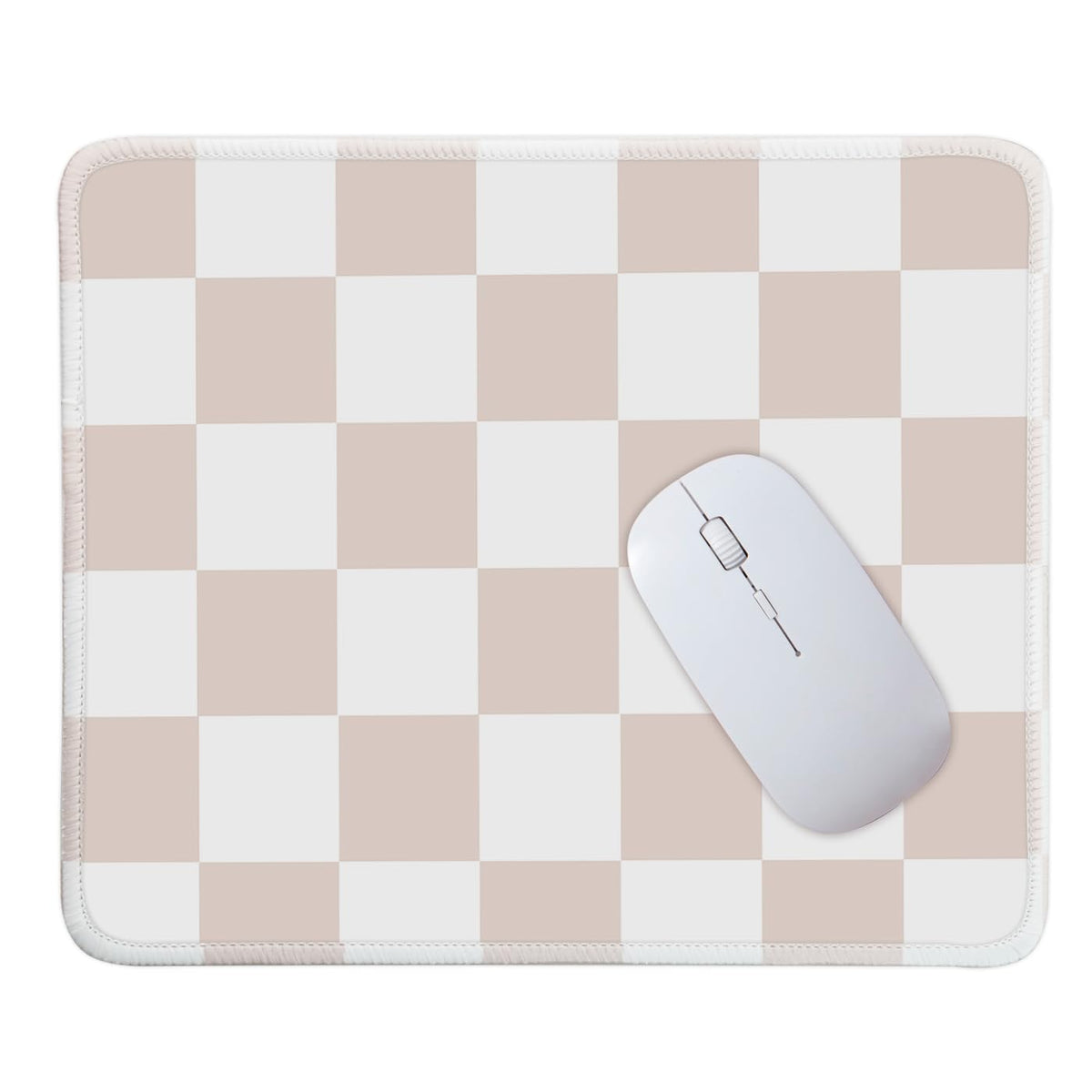 Mouse Pad for Desk with Stitched Edge, Premium Cute Washable Mouse Pads. Computer Mousepad with Non-Slip Rubber Base, Mousepads for Laptop, 9.25x7.75x0.12 inch (Pink Stripes)