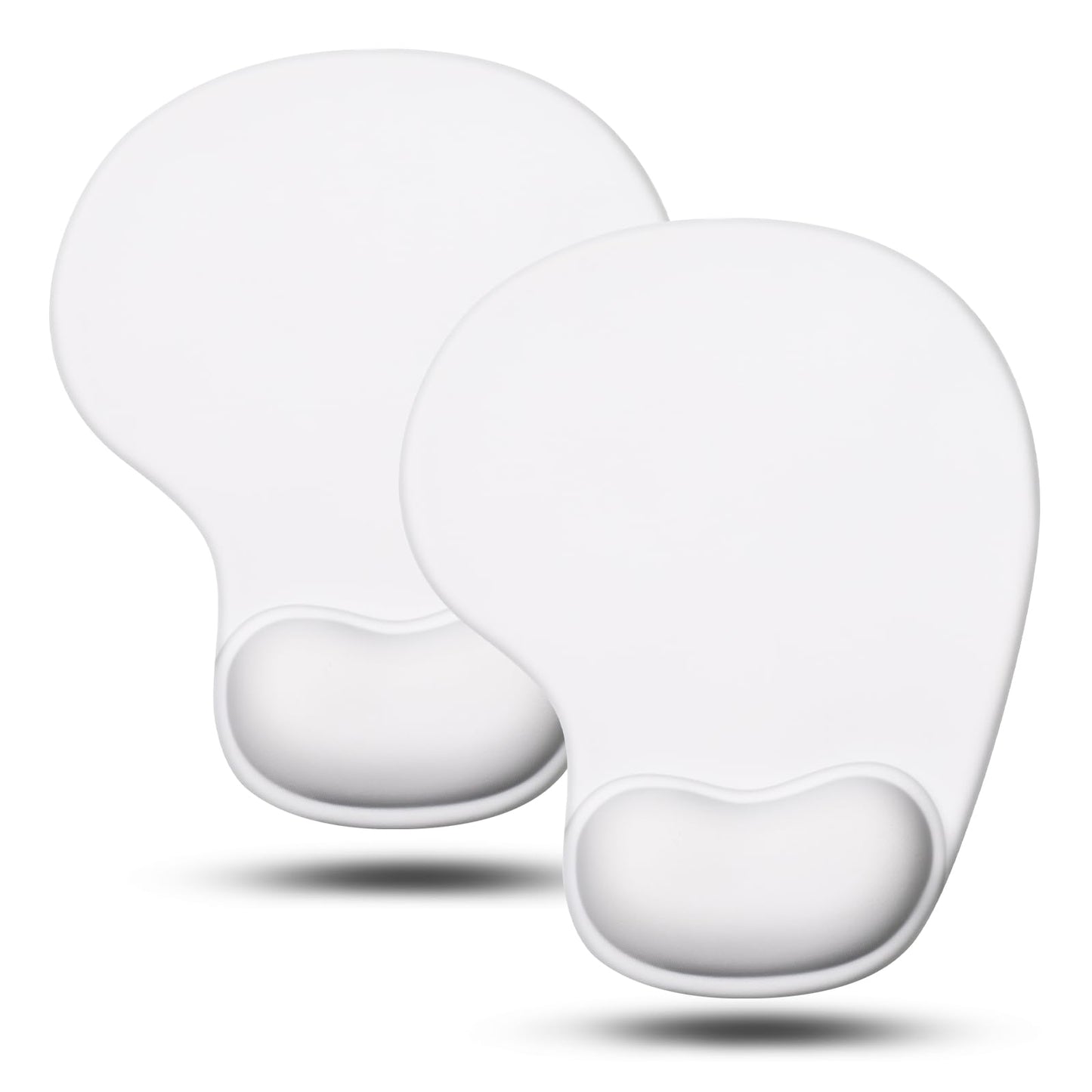 JIKIOU Ergonomic Mouse Pad with Gel Wrist Rest 2 Pack, Portable Small Black | Upgraded-Prevent Gel Leakage, Ergonomic Design for Pain Relief, Cooling Gel filled, Smooth Lycra Surface, Non-Slip PU Base