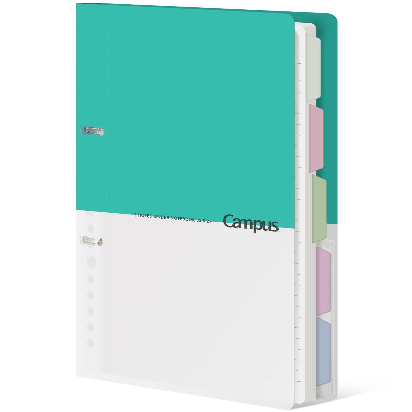 KOKUYO 5 Subject Spiral Notebook Journal, Campus 110 Sheets B5 Refillable Notebook with Dividers Tabs, 6mm Dot Lined Binder Notebook for Work School Note Taking. 9" x 10.5", Yellow