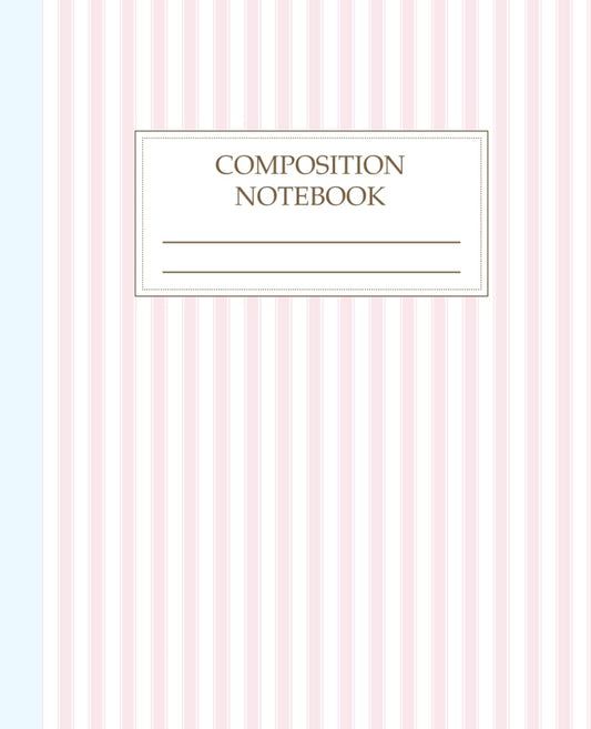 Composition Notebook College Ruled: Light Pink Stripes Journal for School, College & Work
