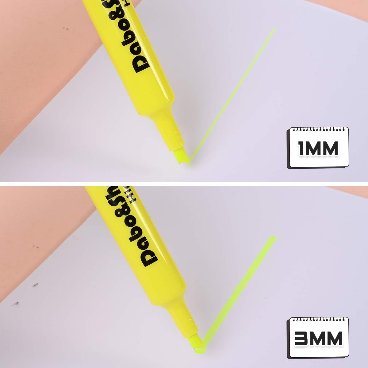 Dabo&Shobo Yellow highlighter, 24 Pack -bright color, chisel tip, for Adults Highlighting in the Home School Office, Tank Style