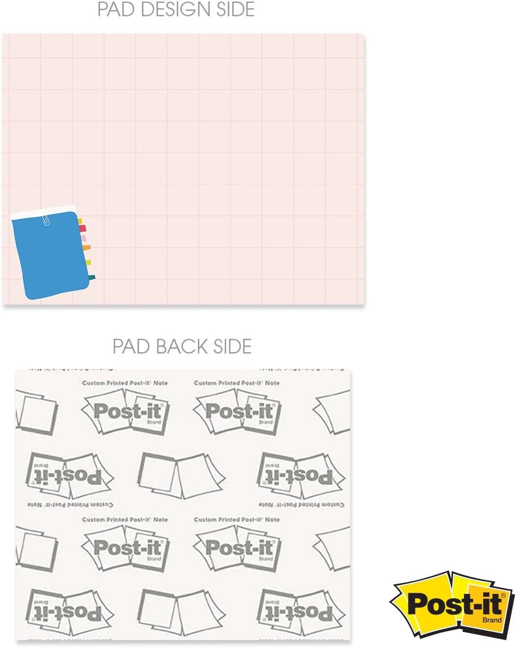 Cute Teacher Icons Sticky Note Pads / 4" x 3" Repositionable Classroom Sticky Notes / 50 Sheets Per Pad/Set of 6 Designs/Made in USA