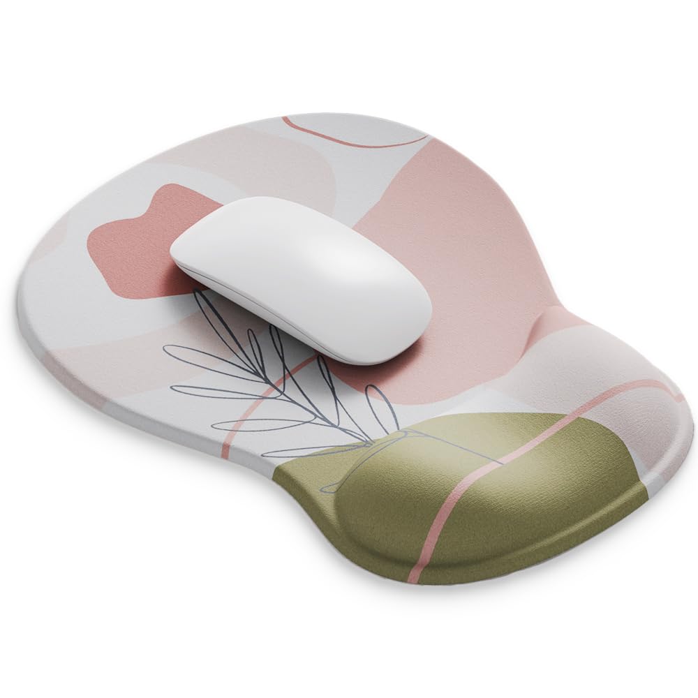 ErgoComfort Gel Wrist Rest Mouse Pad-Ergonomic Office Mousepad with Wrist Support-Non-Slip, Design Desk Accessories Mat for Home&Game Decor (06Mocha Sand)