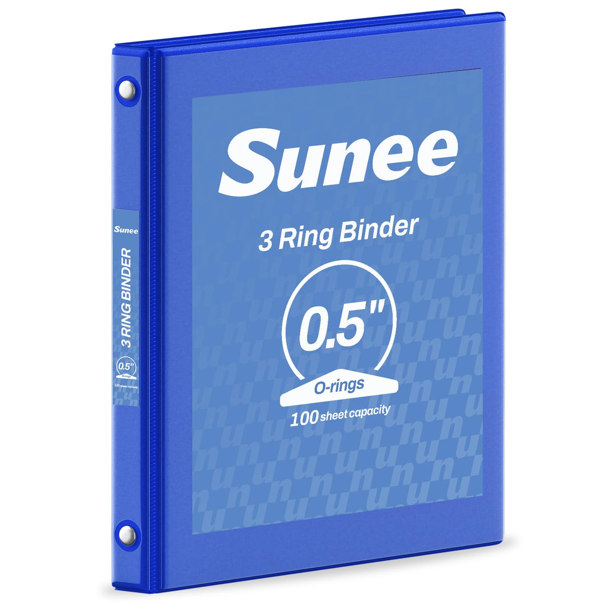 SUNEE 3 Ring Binder 1 Inch Pink 1 Pack, Holds 175 Sheets of Letter Paper, Clear View 1" Three Ring PVC-Free (Fit 8.5x11 Inches) for School or Office Supplies