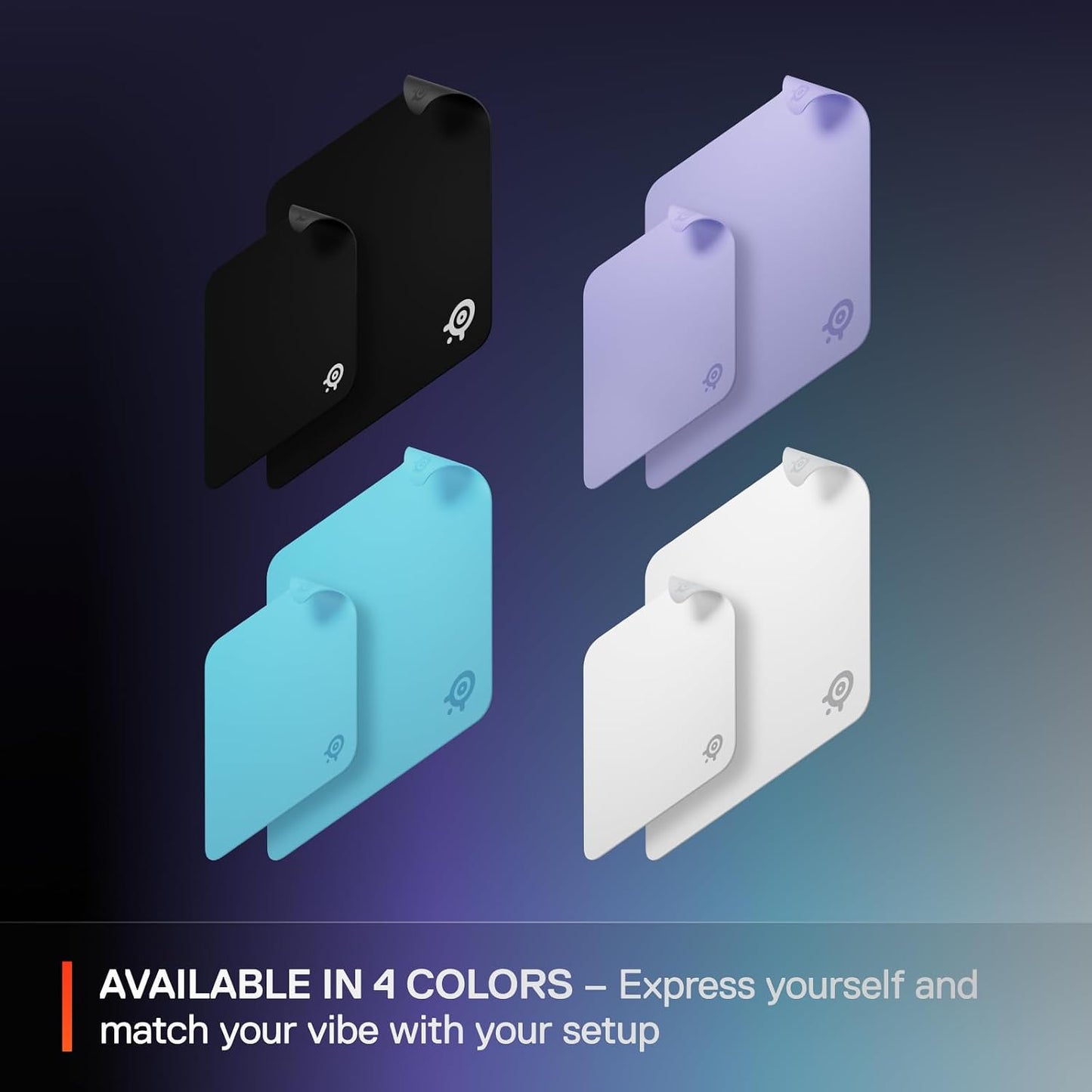 SteelSeries QcK Medium Gaming Mousepad — Black — Non-Slip Silicone Rubber Base — Peak Tracking and Stability — Optimized for Gaming Sensors — 320 mm x 270 mm — FPS, MOBAs, RTS, MMO
