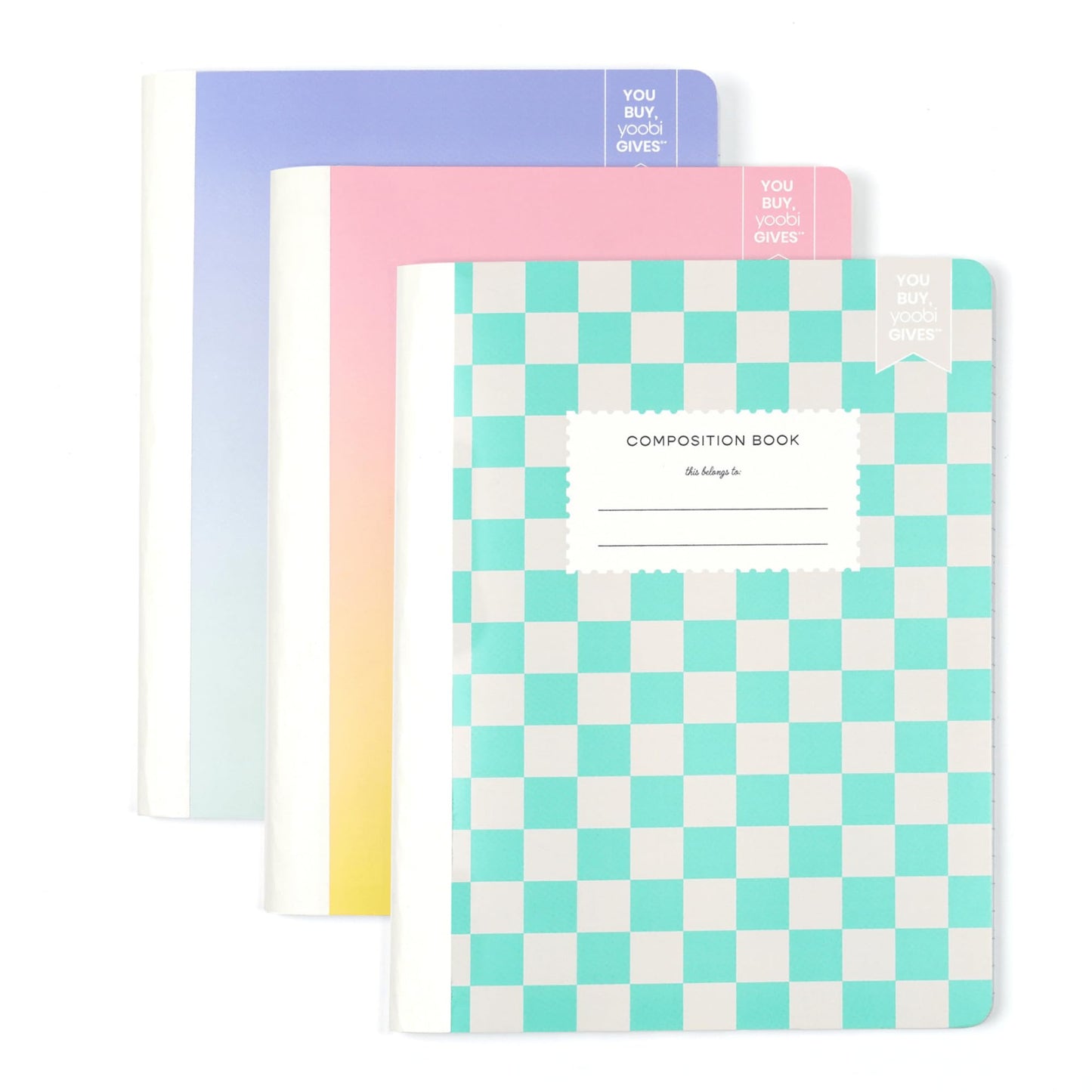 Yoobi x Barbie College Ruled Spiral Notebooks, 3-Pack, 100 Sheets | 3-Hole Punched Sheets, Perforated Pages, 100–150 Sheets, Multi-Pack (3-Pack or 6-Pack), Fun Prints & Designs