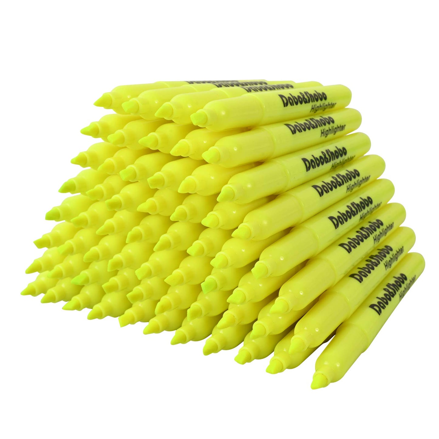Dabo&Shobo Yellow highlighter, 24 Pack -bright color, chisel tip, for Adults Highlighting in the Home School Office, Tank Style