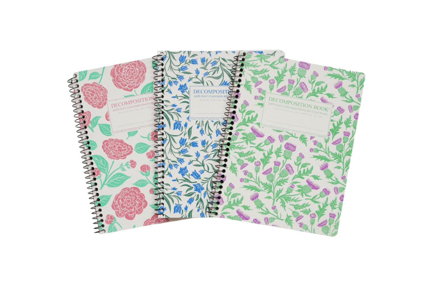 Decomposition Jellyfish College Ruled Spiral Notebook - 9.75 x 7.5 Journal with 160 Lined Pages - 100% Recycled Paper - Cute Notebooks for School Supplies, Home & Office - Made in USA