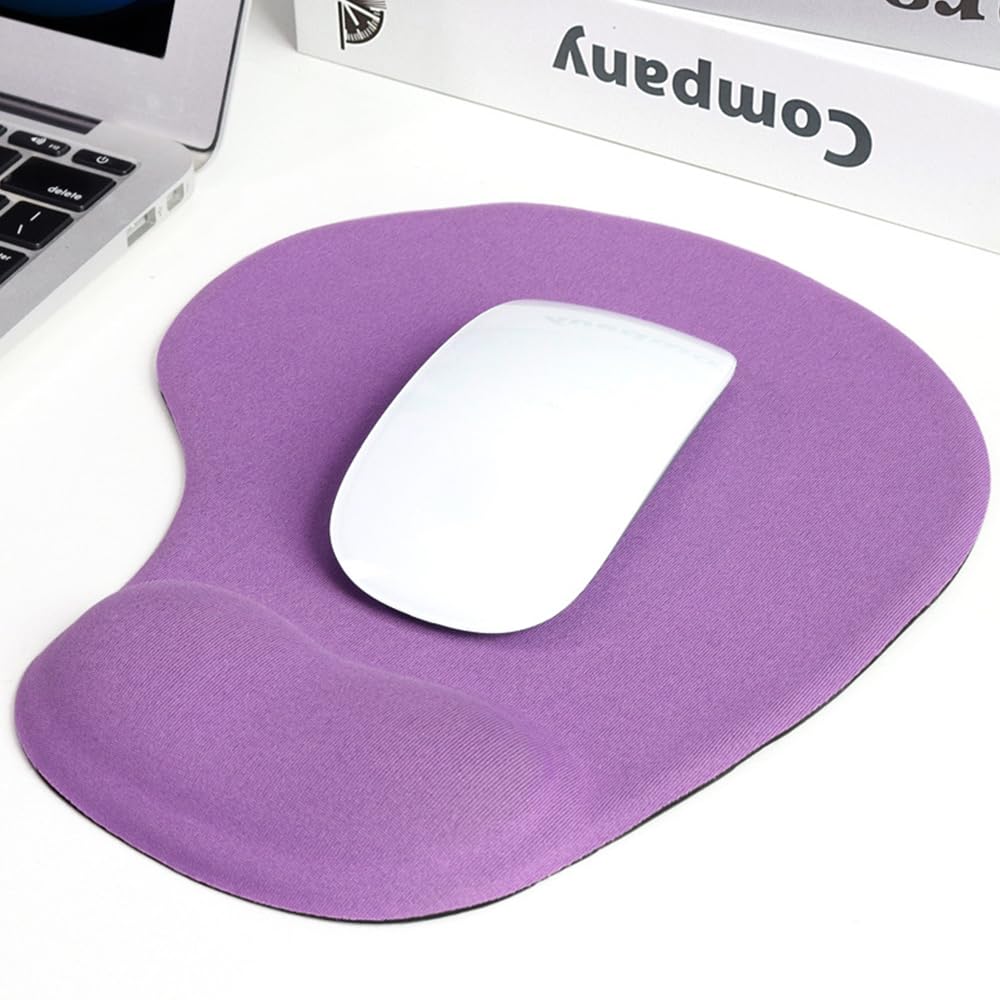 Ergonomic Mouse Pad with Wrist Rest, Gel Wrist Support Mousepad, Pain Relief Laptop Computer Mouse Pad, Non-Slip Mouse Pads for Office & Home (Black, 9.5 x 8.3 in)