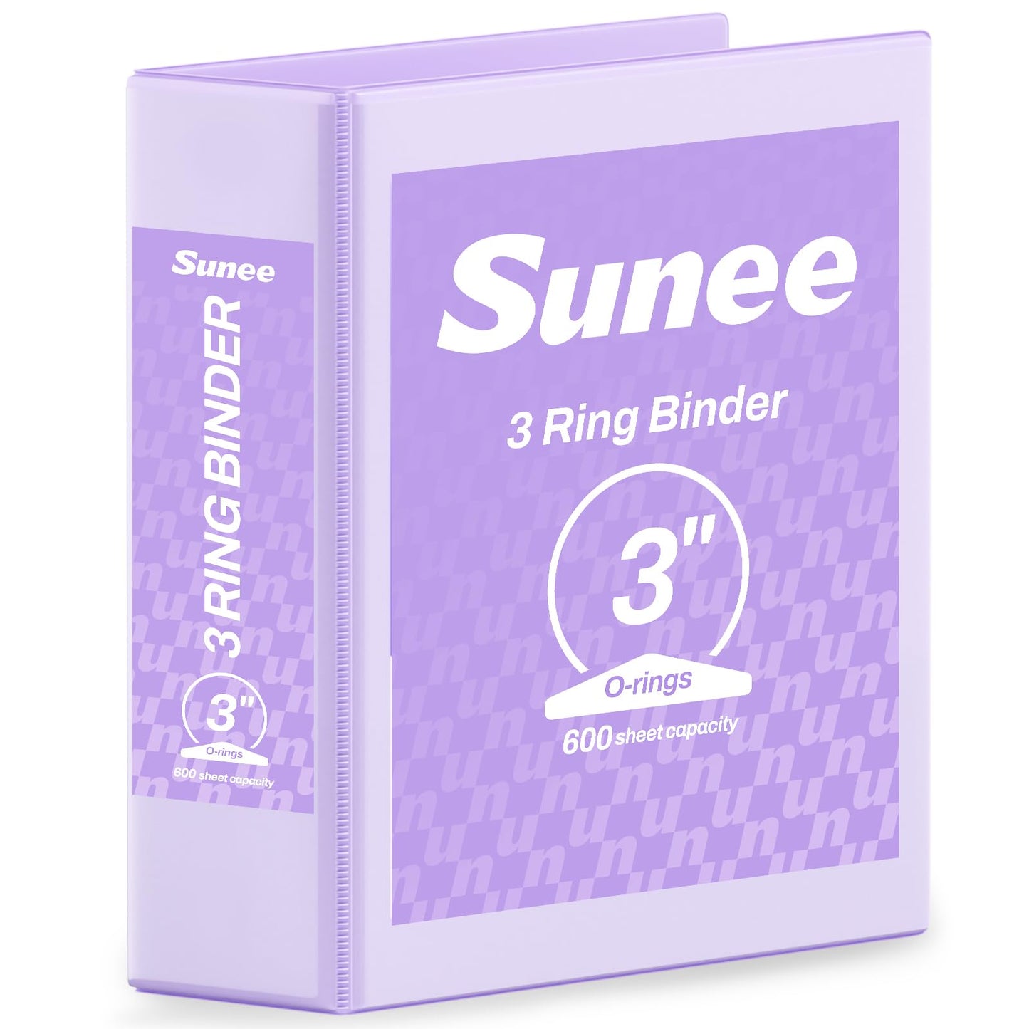 SUNEE 3 Ring Binder 1 Inch Pink 1 Pack, Holds 175 Sheets of Letter Paper, Clear View 1" Three Ring PVC-Free (Fit 8.5x11 Inches) for School or Office Supplies