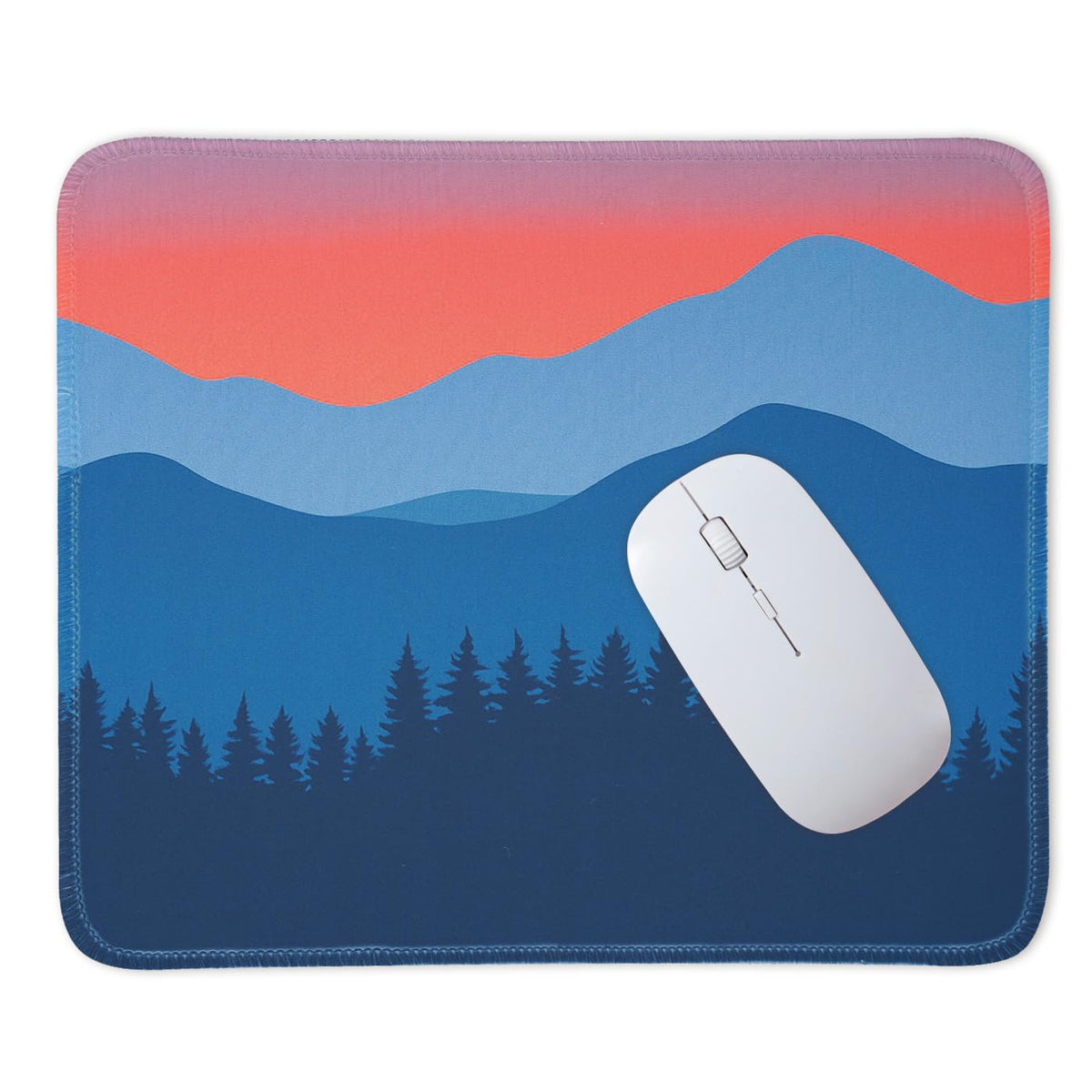 Mouse Pad for Desk with Stitched Edge, Premium Cute Washable Mouse Pads. Computer Mousepad with Non-Slip Rubber Base, Mousepads for Laptop, 9.25x7.75x0.12 inch (Pink Stripes)