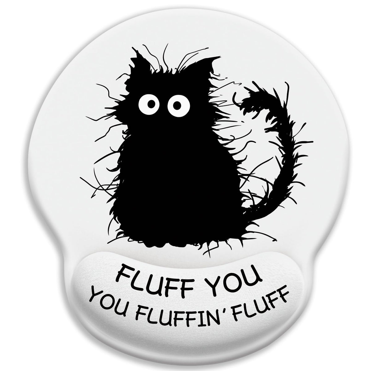 LIMKRIAN Funny Ergonomic Mouse Pad with Wrist Rest, Cat Desk Decor Gifts | Comfort Wrist Support, Cooling Gel Eases Wrist Pain, Non-Slip PU Base, Gaming Computer Cute Office Desk Accessories Supplies