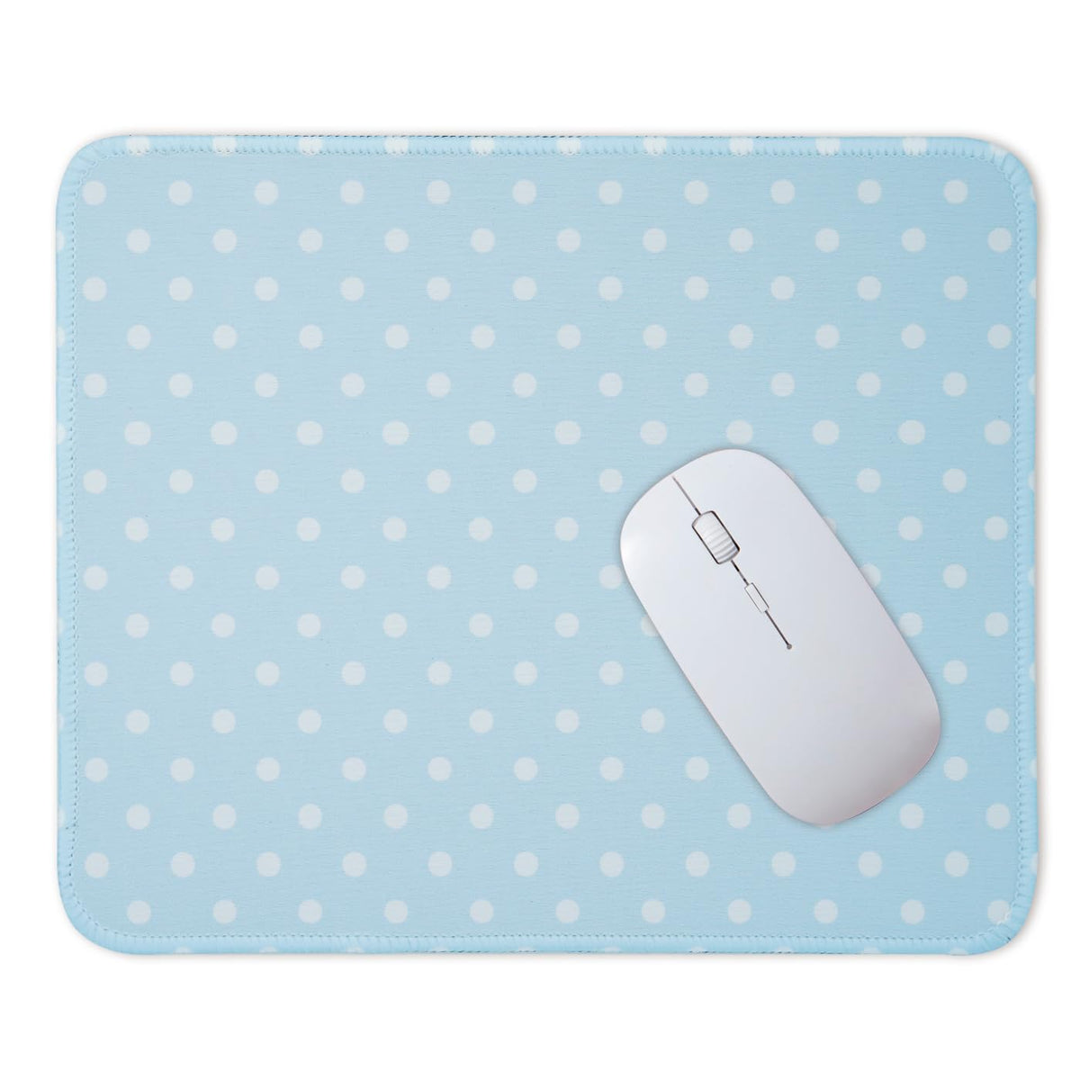 Mouse Pad for Desk with Stitched Edge, Premium Cute Washable Mouse Pads. Computer Mousepad with Non-Slip Rubber Base, Mousepads for Laptop, 9.25x7.75x0.12 inch (Pink Stripes)