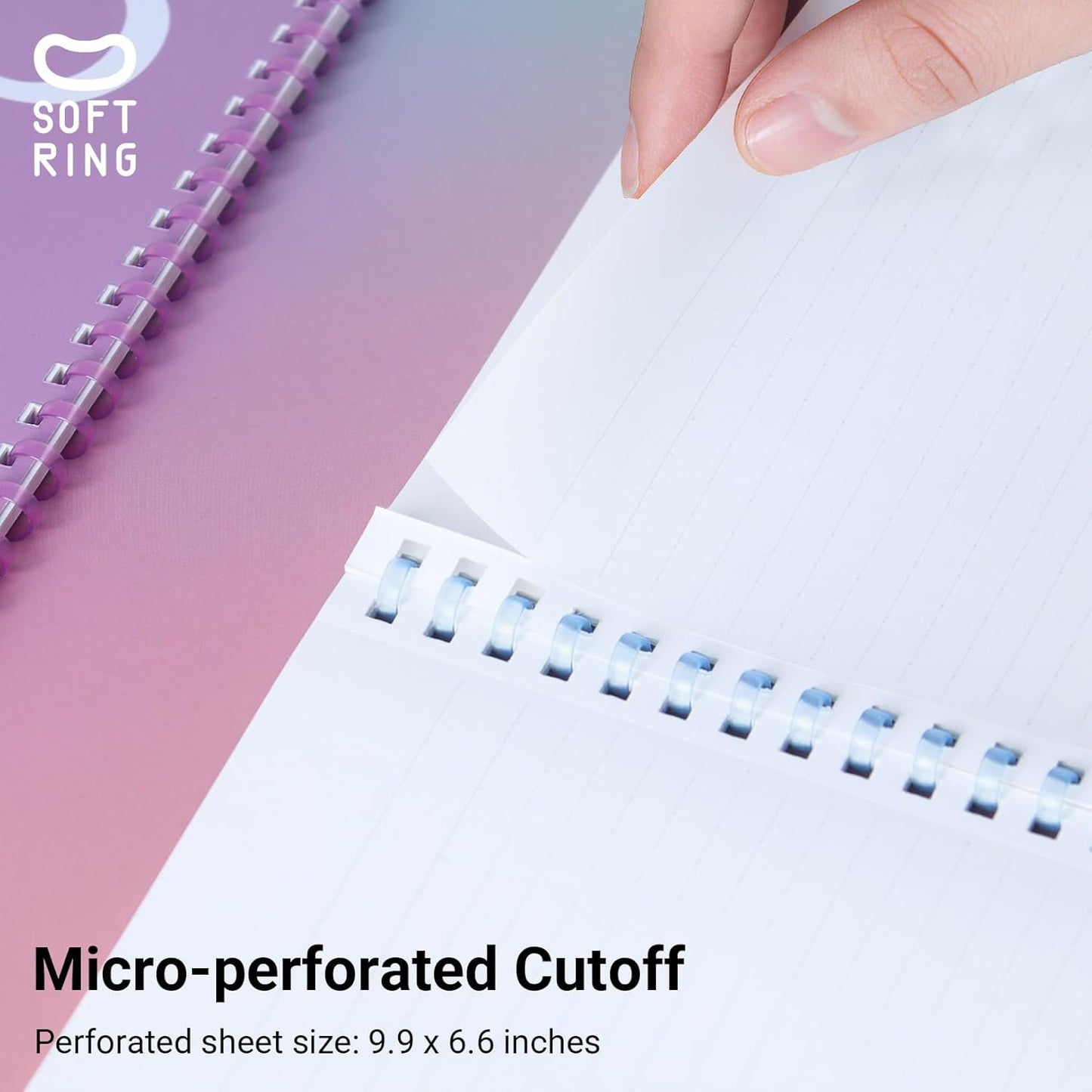 KOKUYO Spiral Lined Notebook, 5 Pack 10'' x 7'' Pastel Journal B5 Campus Soft Ring Notebooks with Dot 6 mm Ruled, 40 Sheets, 1 Subject Notebook, Note Taking for School (SU-S111BT)