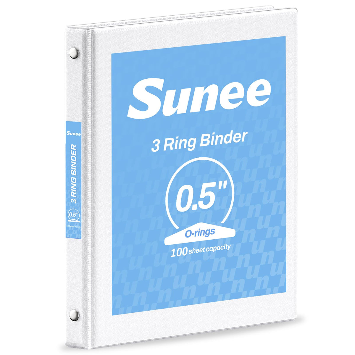 SUNEE 3 Ring Binder 1 Inch Pink 1 Pack, Holds 175 Sheets of Letter Paper, Clear View 1" Three Ring PVC-Free (Fit 8.5x11 Inches) for School or Office Supplies