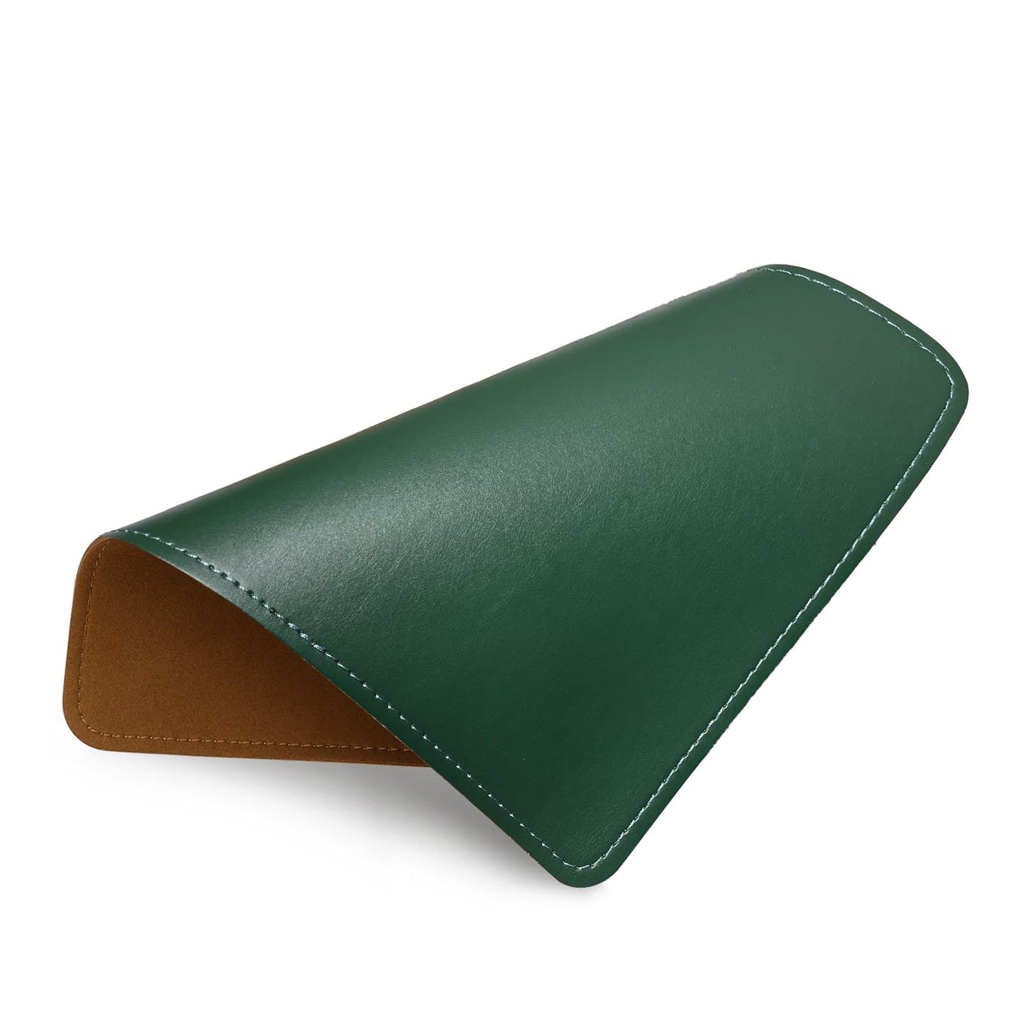 Mouse Pad, PU Mouse Pad，Leather Mouse Pad with Stitched Edge Micro-Fiber Base with Non-Slip Waterproof，Mouse Pad for Computers，Laptop, 8x11Inch (Caramel Brown)