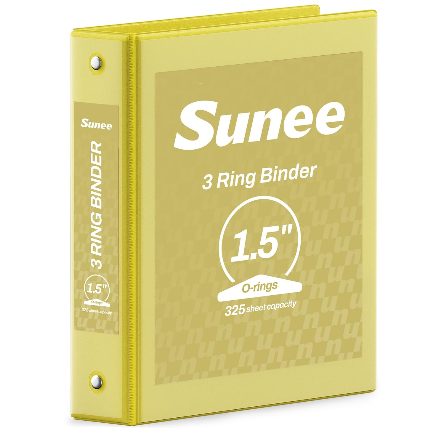 SUNEE 3 Ring Binder 1 Inch Pink 1 Pack, Holds 175 Sheets of Letter Paper, Clear View 1" Three Ring PVC-Free (Fit 8.5x11 Inches) for School or Office Supplies