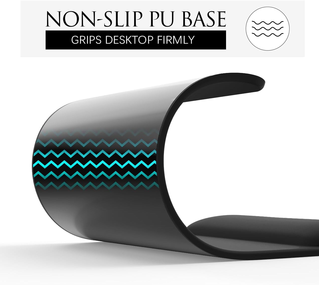 JIKIOU Ergonomic Mouse Pad with Gel Wrist Rest, 10 x 7.25 in, Black | 40% Larger Rectangular Design-No More Hitting Edges Mid-glide, Savior of Pain Relief, Smooth Lycra Surface, Non-Slip PU Base