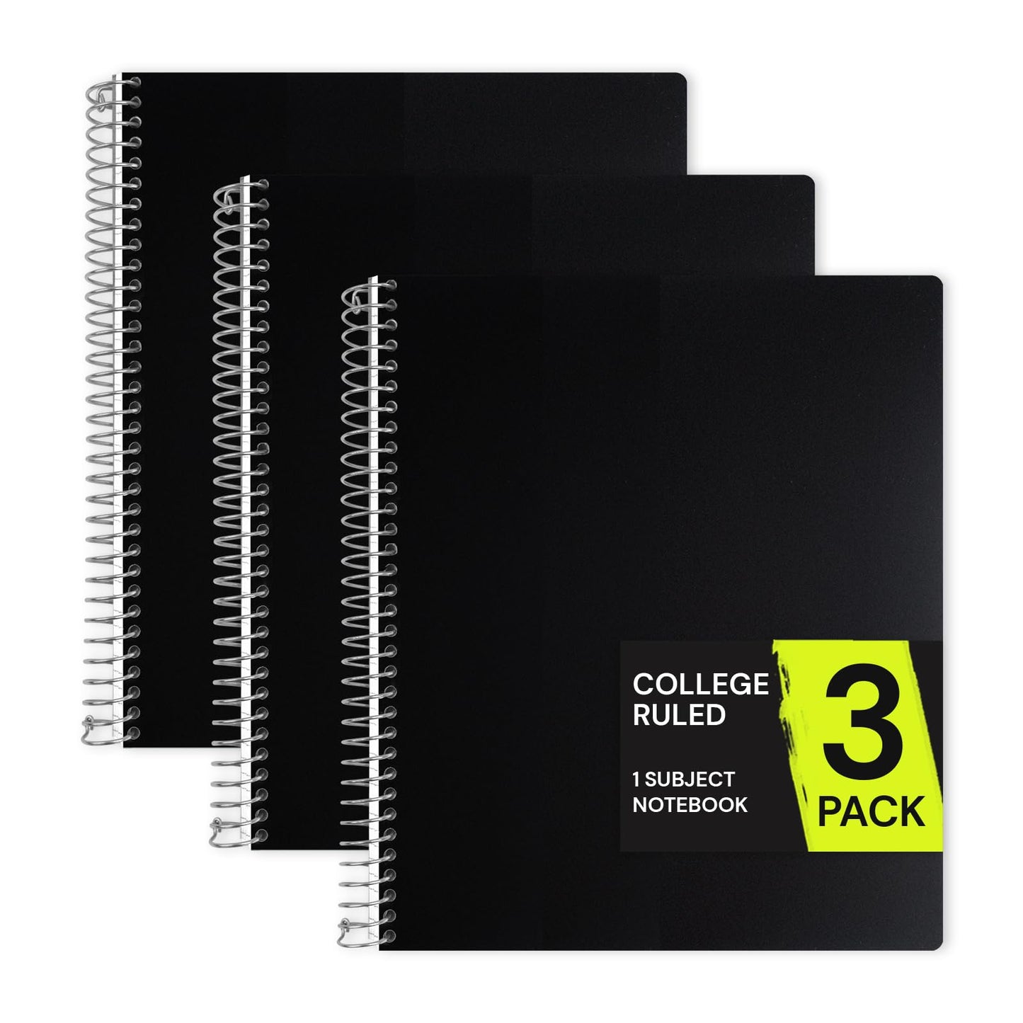 ONAVIA 1 Subject Spiral Notebook College Ruled 5 Pack, 140 Pages, Assorted | 70 Sheets, 8 x 10.5 in, 3-Hole Punched, School Notebook, Writing Notebook, Students, Study
