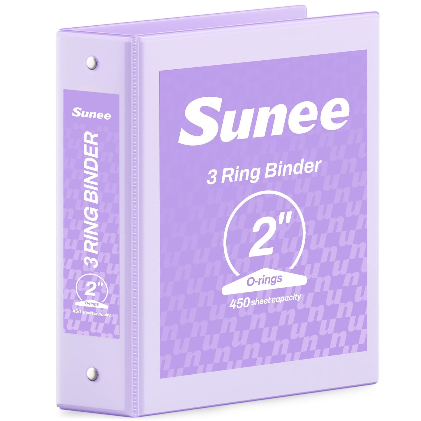 SUNEE 3 Ring Binder 1 Inch Pink 1 Pack, Holds 175 Sheets of Letter Paper, Clear View 1" Three Ring PVC-Free (Fit 8.5x11 Inches) for School or Office Supplies